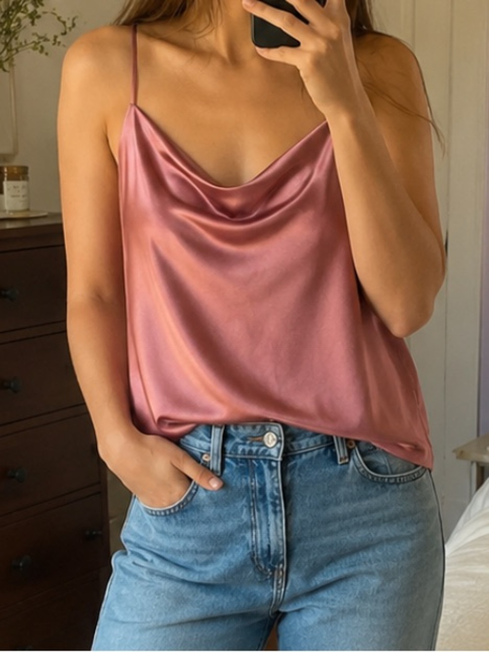 Reiss Draped Pink Camisole Size Large